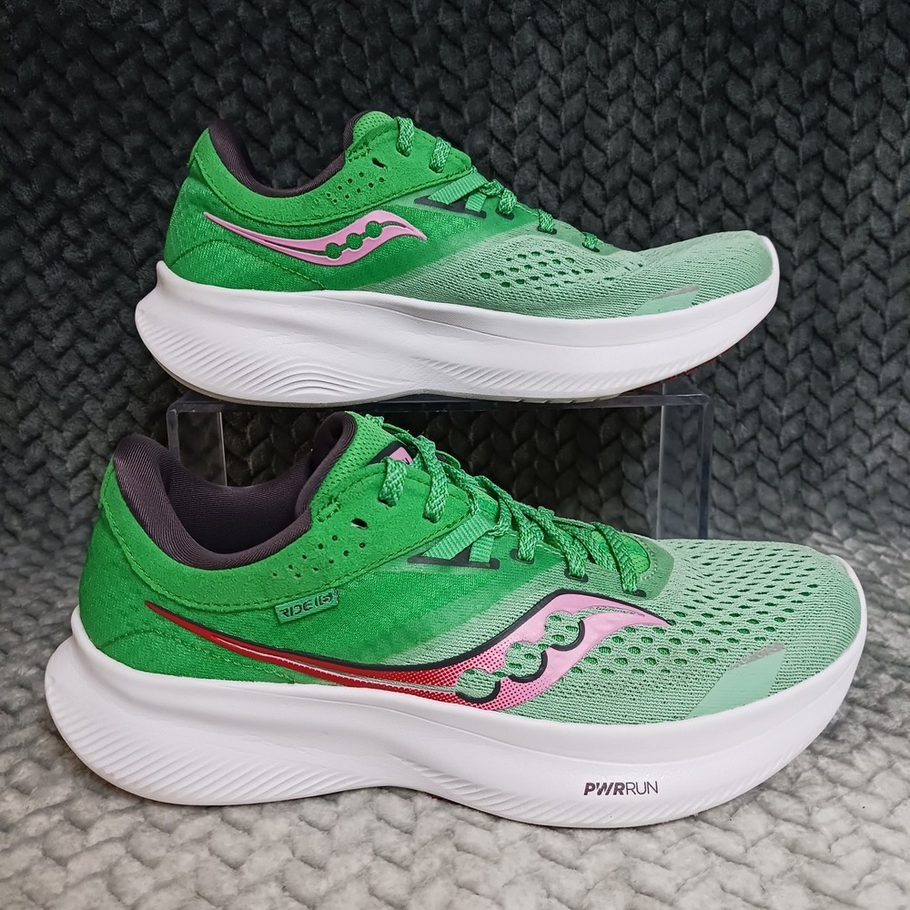 Saucony Ride 16 Sprig Peony Women's Walking Running Sneakers Shoes Green Sz 6.5